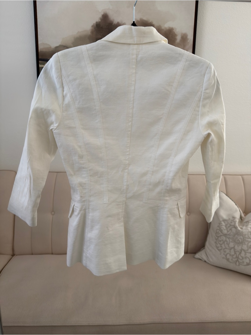 bebe White Single-Button Tailored Blazer - Picture 2 of 3